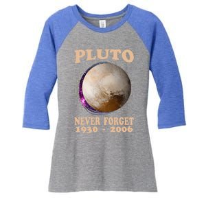 Pluto Never Forget 1930gift2006 Great Gift Women's Tri-Blend 3/4-Sleeve Raglan Shirt