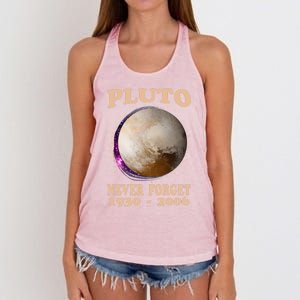 Pluto Never Forget 1930gift2006 Great Gift Women's Knotted Racerback Tank