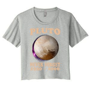 Pluto Never Forget 1930gift2006 Great Gift Women's Crop Top Tee