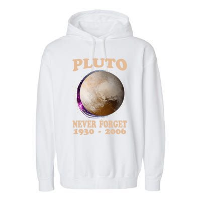 Pluto Never Forget 1930gift2006 Great Gift Garment-Dyed Fleece Hoodie