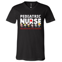 Pediatric Nurse For A Million Little Reasons Funny Ped Nurse V-Neck T-Shirt