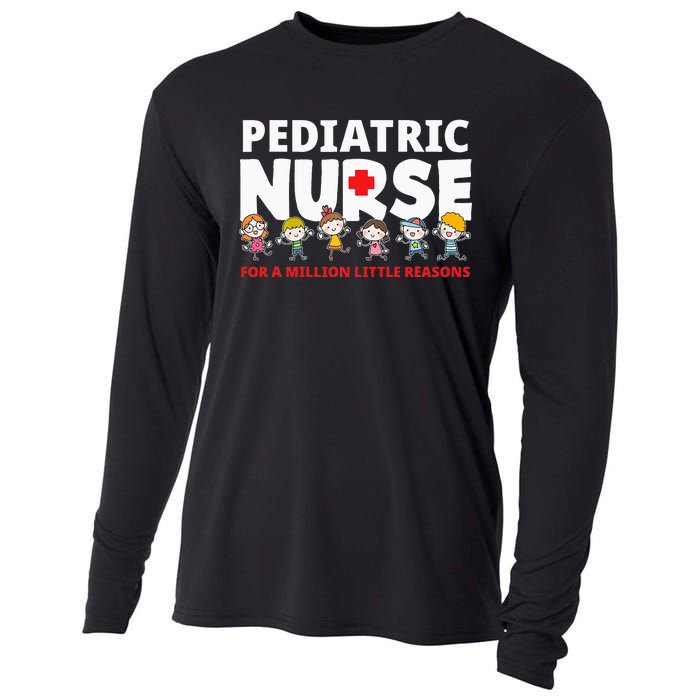 Pediatric Nurse For A Million Little Reasons Funny Ped Nurse Cooling Performance Long Sleeve Crew