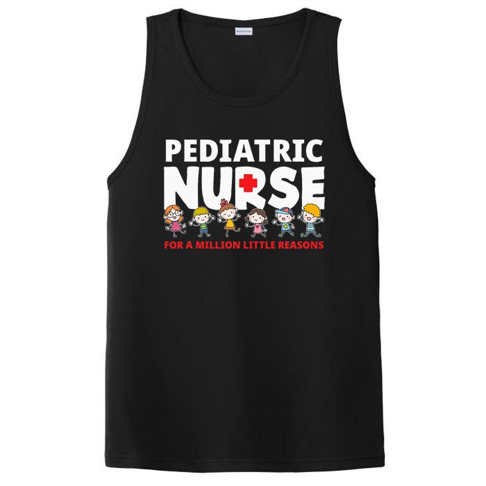 Pediatric Nurse For A Million Little Reasons Funny Ped Nurse PosiCharge Competitor Tank