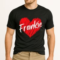 Personalized Name Frankie I Love Frankie Heart Cooling Performance Crew T-Shirt