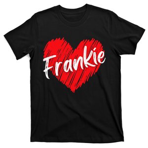 Personalized Name Frankie I Love Frankie Heart T-Shirt