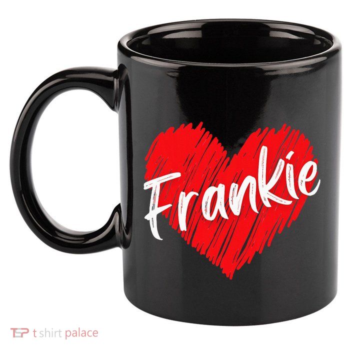 Personalized Name Frankie I Love Frankie Heart 11oz C Handle Ceramic Mug