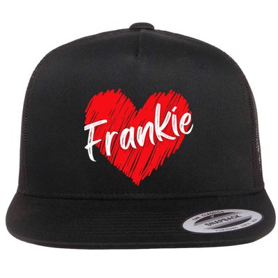 Personalized Name Frankie I Love Frankie Heart Flatbill Hat