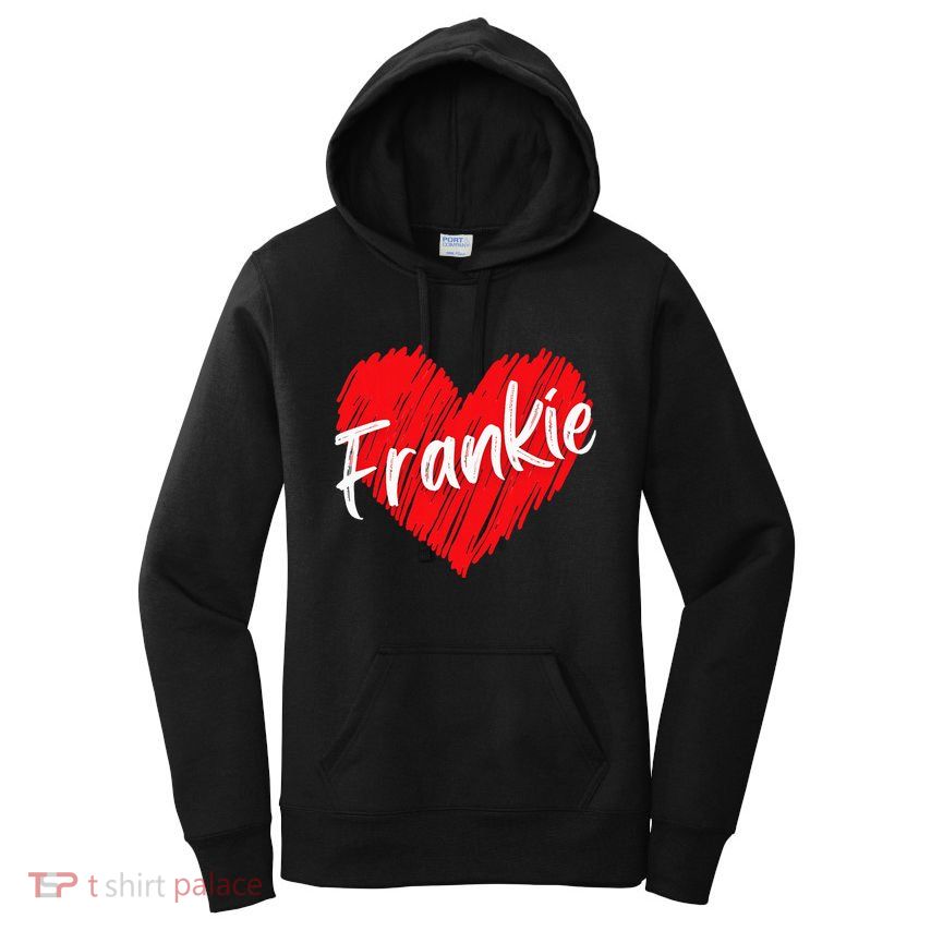 Personalized Name Frankie I Love Frankie Heart Women's Pullover Hoodie