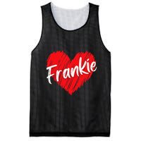 Personalized Name Frankie I Love Frankie Heart Mesh Reversible Basketball Jersey Tank