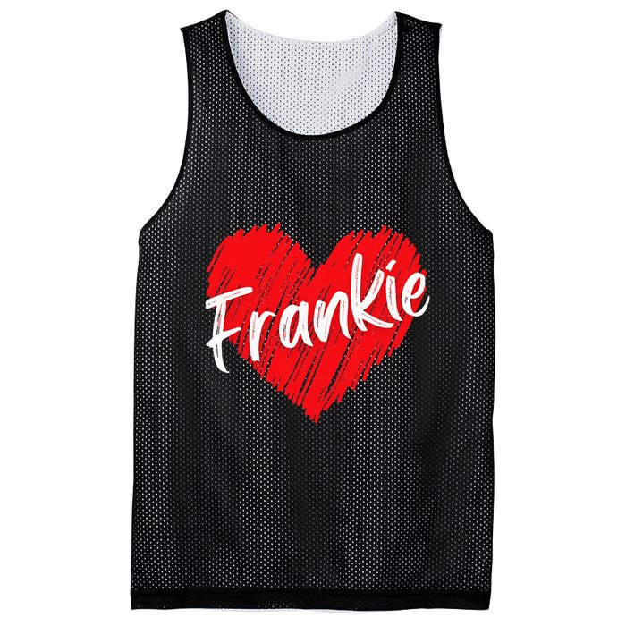 Personalized Name Frankie I Love Frankie Heart Mesh Reversible Basketball Jersey Tank
