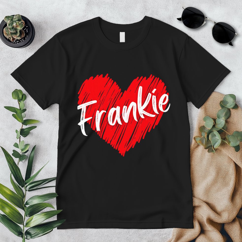 Personalized Name Frankie I Love Frankie Heart Premium T-Shirt