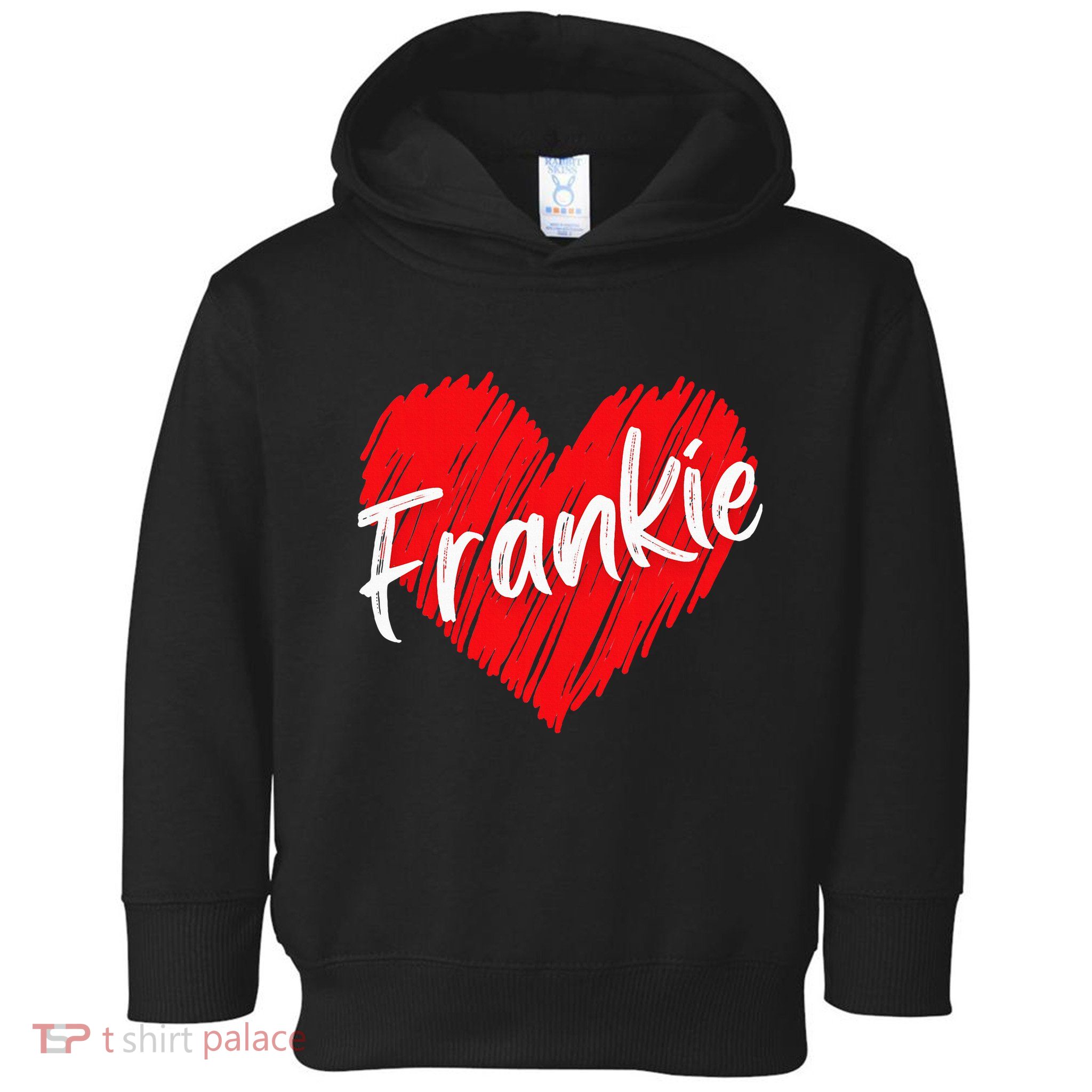 Personalized Name Frankie I Love Frankie Heart Toddler Hoodie