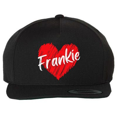 Personalized Name Frankie I Love Frankie Heart Wool Snapback Cap