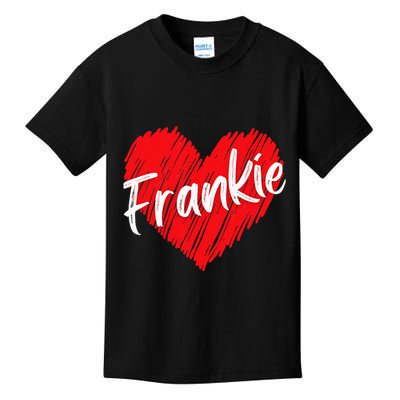 Personalized Name Frankie I Love Frankie Heart Kids T-Shirt