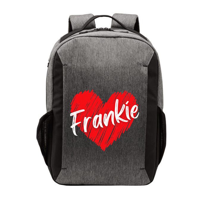 Personalized Name Frankie I Love Frankie Heart Vector Backpack