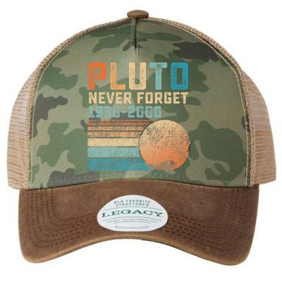 Pluto Never Forget Funny Astronomy Space Science Legacy Tie Dye Trucker Hat