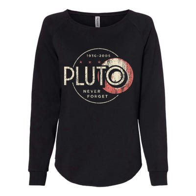 Pluto Never Forget Funny Pluto Pluto Lover Pluto Womens California Wash Sweatshirt