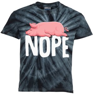 Pig Nope Farmer Swine Women Kids Tie-Dye T-Shirt