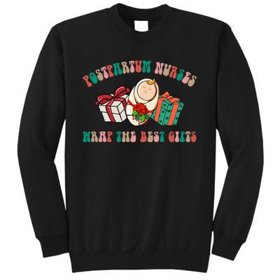 Postpartum Nurses Funny Christmas We Wrap The Best Presents Sweatshirt