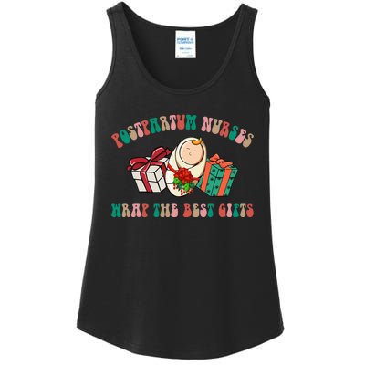 Postpartum Nurses Funny Christmas We Wrap The Best Presents Ladies Essential Tank