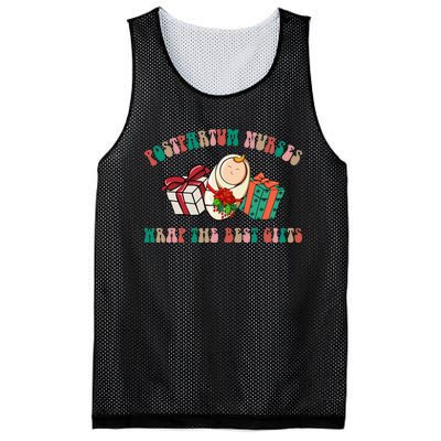 Postpartum Nurses Funny Christmas We Wrap The Best Presents Mesh Reversible Basketball Jersey Tank