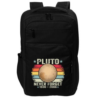 Pluto Never Forge Funny Space Science Impact Tech Backpack