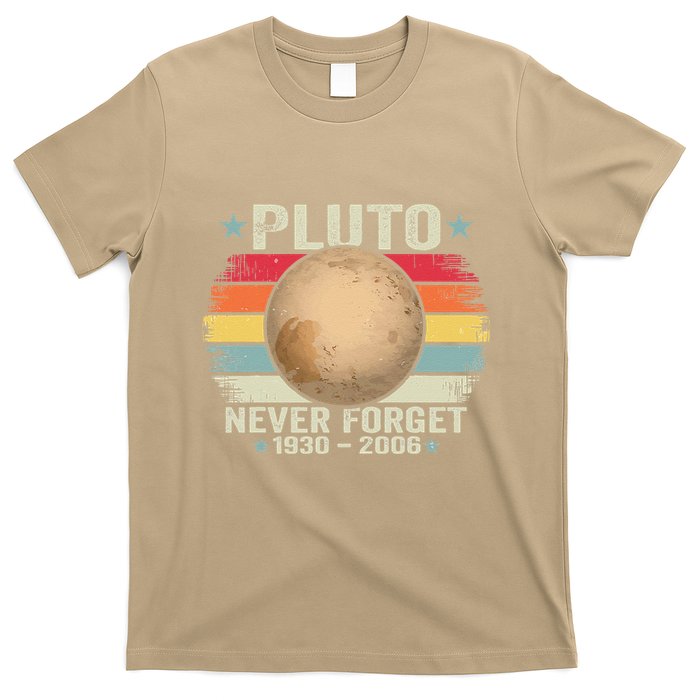 Pluto Never Forge Funny Space Science T-Shirt