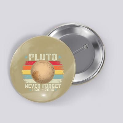 Pluto Never Forge Funny Space Science Button