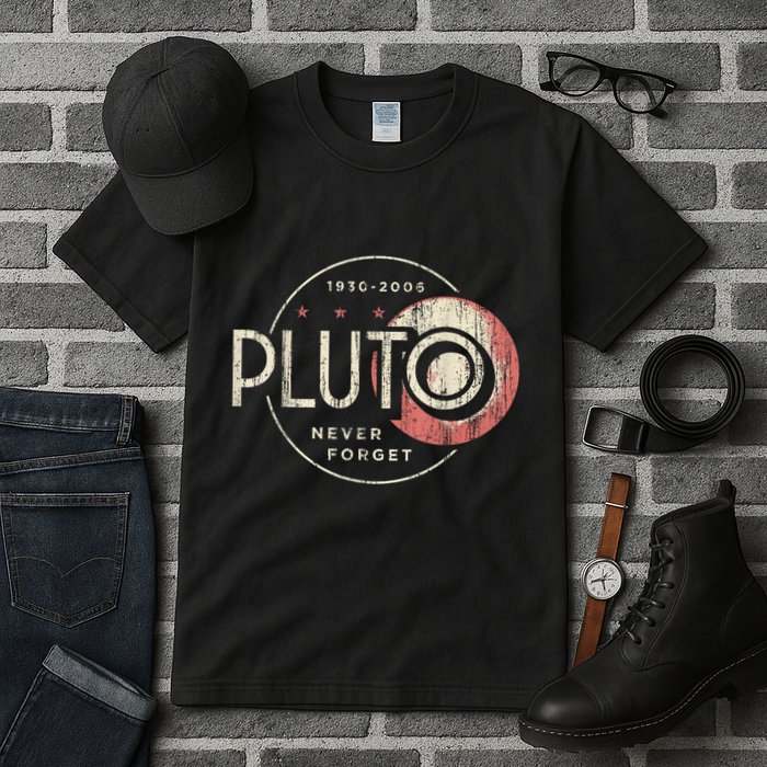 Pluto Never Forget Funny Pluto Pluto Lover Pluto Tall T-Shirt