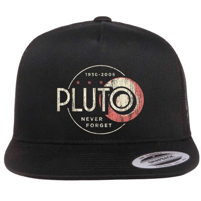Pluto Never Forget Funny Pluto Pluto Lover Pluto Flatbill Hat