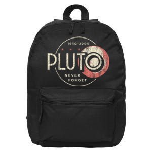 Pluto Never Forget Funny Pluto Pluto Lover Pluto 16 in Basic Backpack