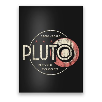 Pluto Never Forget Funny Pluto Pluto Lover Pluto Poster