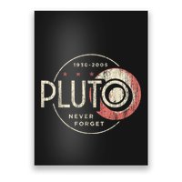 Pluto Never Forget Funny Pluto Pluto Lover Pluto Poster