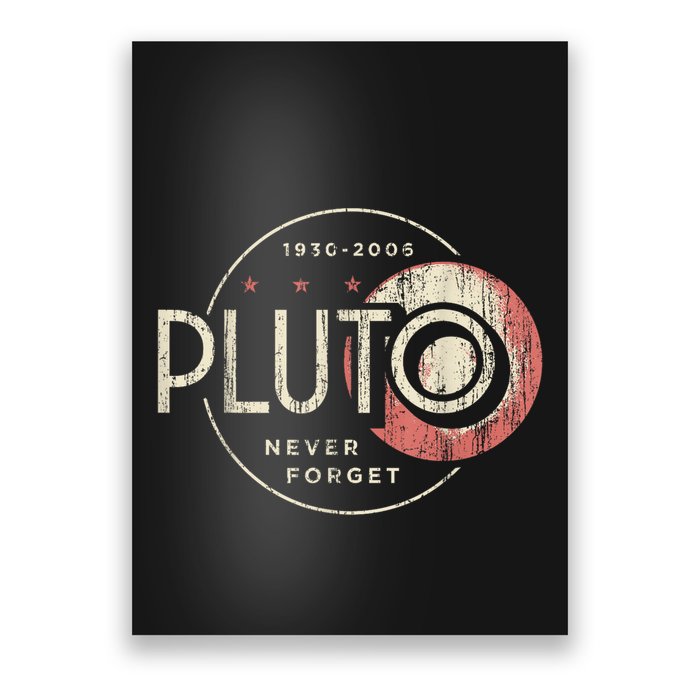Pluto Never Forget Funny Pluto Pluto Lover Pluto Poster