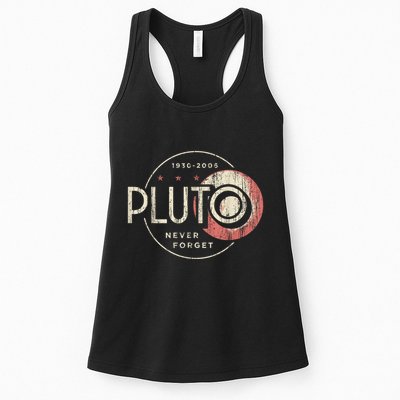 Pluto Never Forget Funny Pluto Pluto Lover Pluto Womens Tank Top