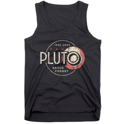 Pluto Never Forget Funny Pluto Pluto Lover Pluto Tank Top