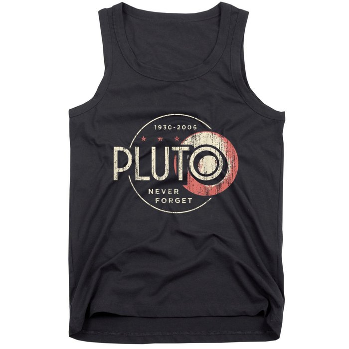 Pluto Never Forget Funny Pluto Pluto Lover Pluto Tank Top