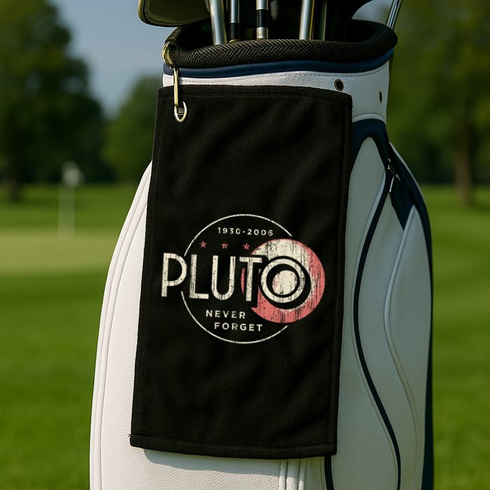 Pluto Never Forget Funny Pluto Pluto Lover Pluto Golf Towel