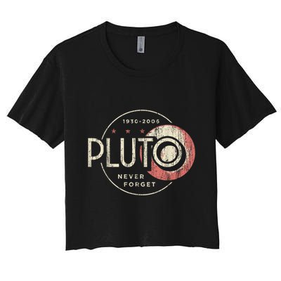 Pluto Never Forget Funny Pluto Pluto Lover Pluto Crop Top
