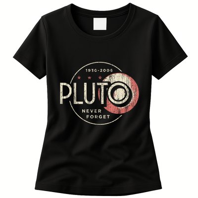 Pluto Never Forget Funny Pluto Pluto Lover Pluto Womens T-Shirt