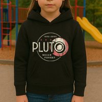 Pluto Never Forget Funny Pluto Pluto Lover Pluto Kids Hoodie