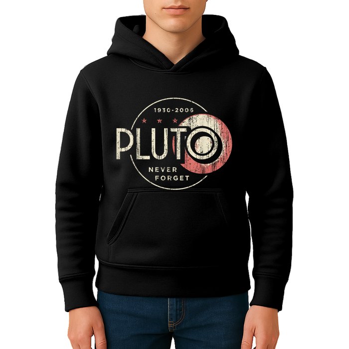 Pluto Never Forget Funny Pluto Pluto Lover Pluto Kids Hoodie