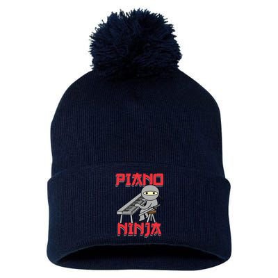 Piano Ninja Funny Keyboard Player Pianist Gift Pom Pom 12in Knit Beanie