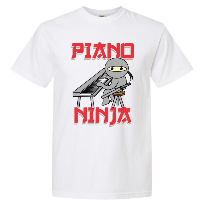 Piano Ninja Funny Keyboard Player Pianist Gift Garment-Dyed Heavyweight T-Shirt