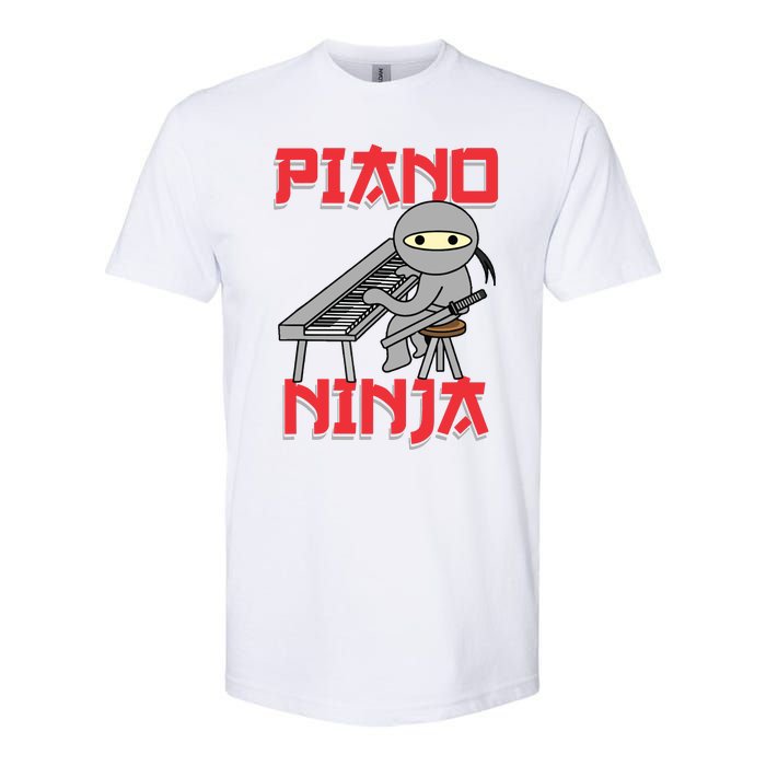 Piano Ninja Funny Keyboard Player Pianist Gift Softstyle CVC T-Shirt