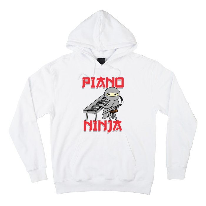 Piano Ninja Funny Keyboard Player Pianist Gift Hoodie