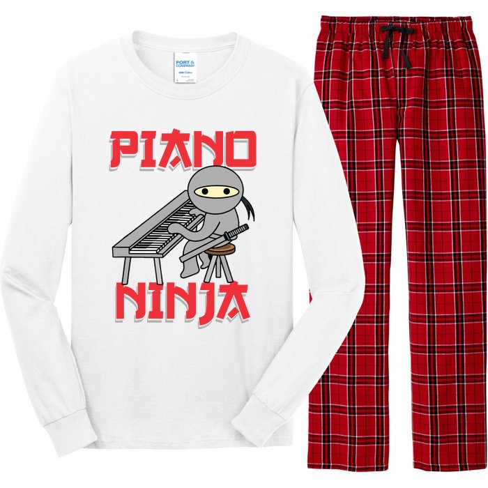 Piano Ninja Funny Keyboard Player Pianist Gift Long Sleeve Pajama Set