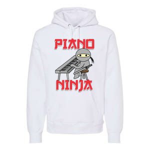 Piano Ninja Funny Keyboard Player Pianist Gift Premium Hoodie