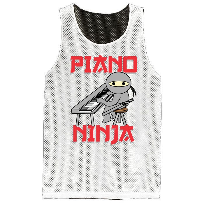 Piano Ninja Funny Keyboard Player Pianist Gift Mesh Reversible Basketball Jersey Tank