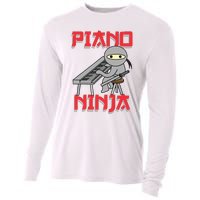 Piano Ninja Funny Keyboard Player Pianist Gift Cooling Performance Long Sleeve Crew